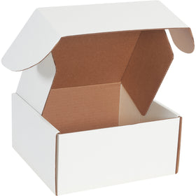 10x10x5 White Corrugated Literature Mailers, 50 Bundle