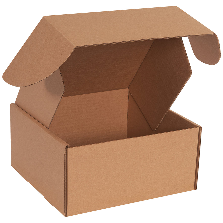 Protect your most important documents with these 10x10x5 kraft deluxe literature mailers featuring crush-resistant ECT-32-B corrugated construction. Front outside tuck closure and protective side flaps keep contents secure and professional. Assembles in seconds without tape, glue, or staples–sold as a bundle of 50.