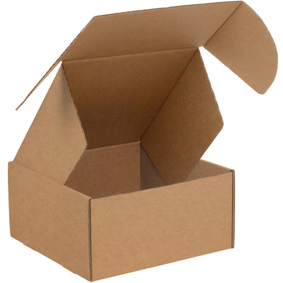Protect your documents with our 12x12x6 deluxe kraft corrugated literature mailers featuring protective side flaps and secure front tuck closure. Made from heavy-duty ECT-32-B corrugated material, these crush-resistant mailers assemble in seconds without tape, glue, or staples‚sold as a convenient 50-pack bundle.