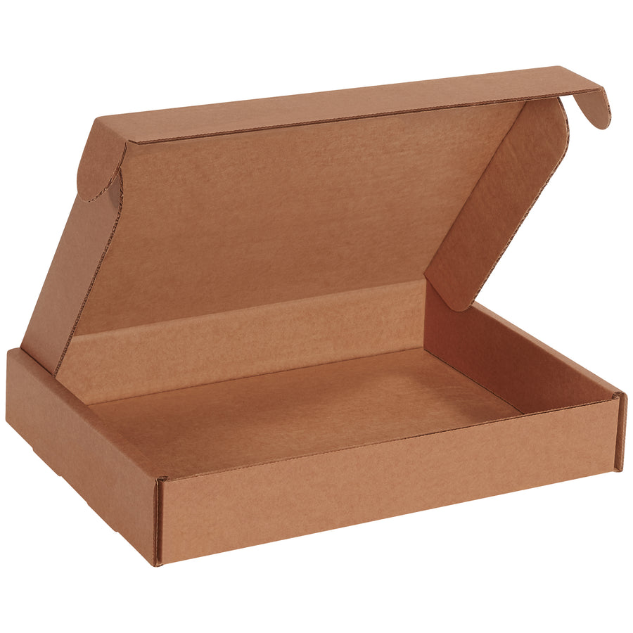Professional-grade deluxe kraft literature mailers engineered for maximum document protection. Features protective side flaps, self-seal tuck closure, and crush-resistant ECT-32-B corrugated construction. Assembles in seconds without tape, glue, or staples–sold in convenient bundles of 50.