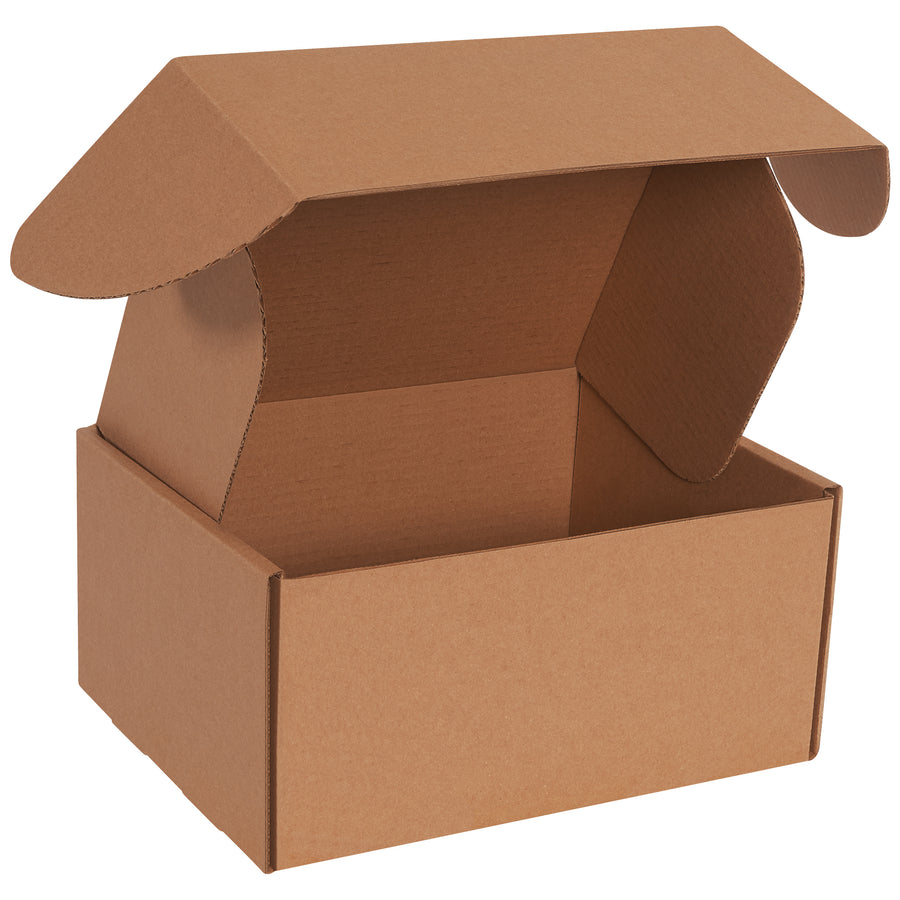 Professional-grade kraft corrugated literature mailers designed for e-commerce brands shipping catalogs, brochures, and important documents. ECT-32-B construction delivers maximum crush resistance with a self-sealing tuck closure that requires no tape, glue, or staples. Bundle of 50 mailers ready to assemble in seconds.