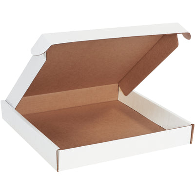 Ship documents with confidence using these 14x14x2 white deluxe literature mailers. Featuring front-locking tabs and protective side flaps, these ECT-32-B corrugated mailers assemble instantly without tape, glue, or staples. Get 50 crush-resistant mailers per bundle.