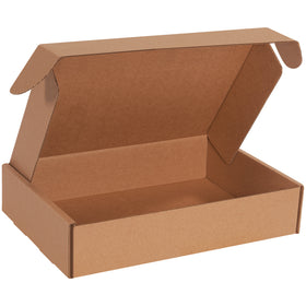 Professional-grade kraft corrugated literature mailers designed to protect your most important documents in transit. Features protective side flaps and front outside tuck closure for secure, professional presentation. Assembles in seconds without tape, glue, or staples‚50 boxes per bundle.