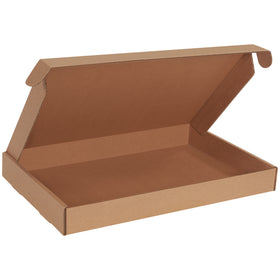 Protect high-value documents and marketing materials with our deluxe 17 1/8 x 11 1/8 x 2" kraft literature mailers. Engineered from ECT-32-B corrugated cardboard with protective side flaps and tuck closure–no tape, glue, or staples required. Bundle of 50 boxes ready to ship.