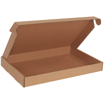 Ship important documents with confidence using these 18x12x2 kraft corrugated literature mailers. Features protective side flaps, front tuck closure, and ECT-32-B strength for maximum crush resistance. One-piece design assembles in seconds without tape, glue, or staples‚50 boxes per bundle.