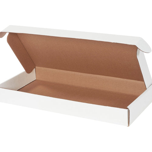 19 1/8 x 9 1/8 x 2 3/16 in White Corrugated Literature Mailers 50/Bundle MFL1992 - alias listing