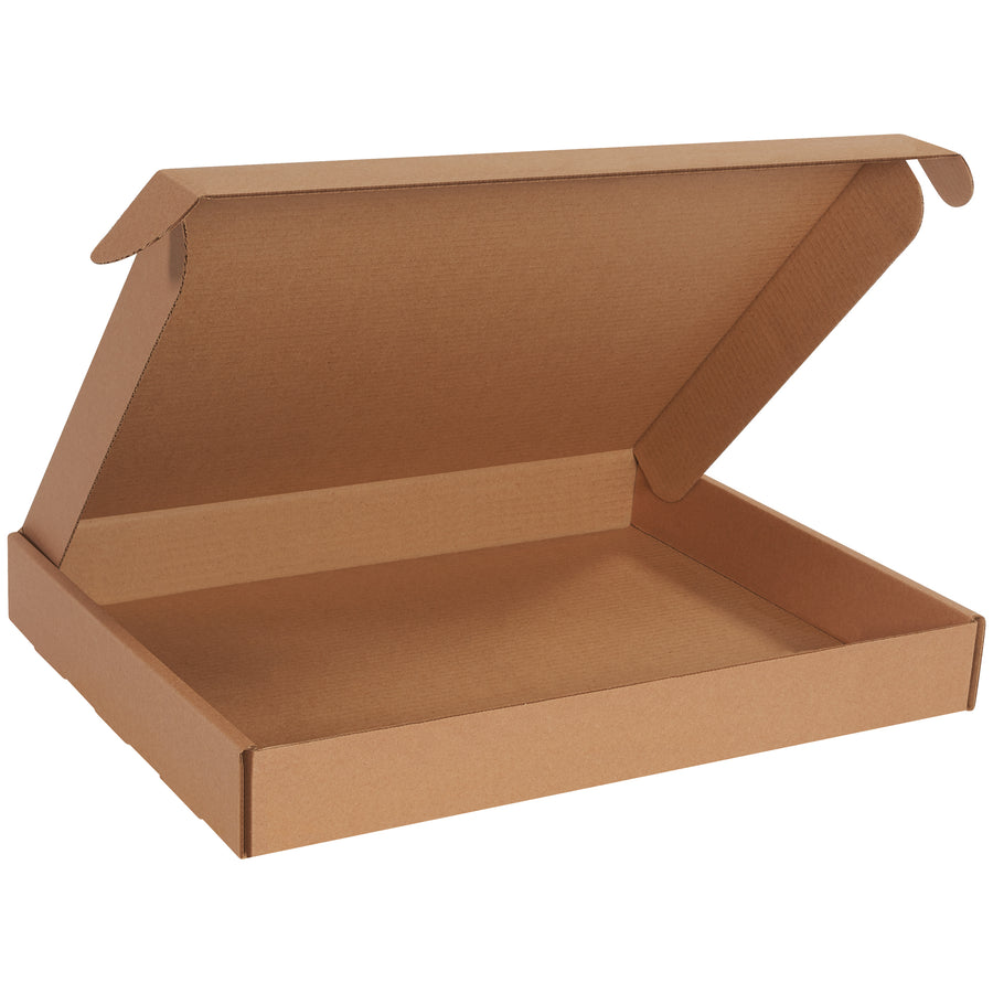 Professional-grade 20x16x2.5" kraft deluxe literature mailers engineered for maximum document protection. ECT-32-B corrugated construction delivers crush resistance without sacrificing lightweight shipping. Assemble in seconds with self-sealing tuck closure–no tape, glue, or staples required. Bundle of 25 boxes.