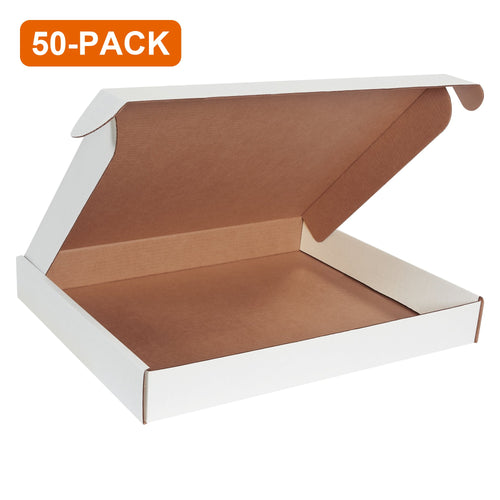 22x18x2.75 White Corrugated Literature Mailers, 50-Pack (2 Bundles of 25)