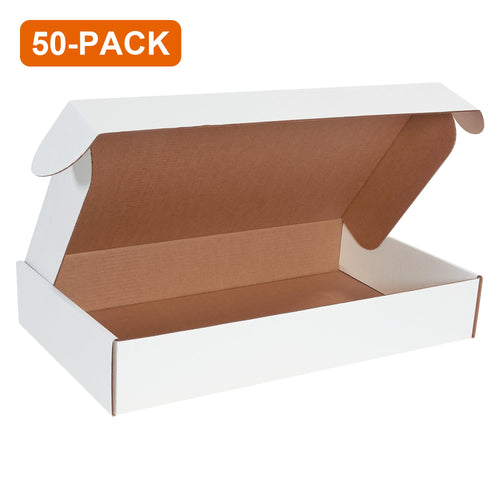 24x14x4 White Corrugated Literature Mailers, 50-Pack (2 Bundles of 25)