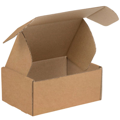 Protect your branded documents and marketing collateral with these 9x6.25x4 kraft deluxe literature mailers. Built from heavy-duty ECT-32-B corrugated cardboard with side flaps and front tuck closure for maximum crush resistance. Assemble in seconds without tape, glue, or staples‚50 mailers per bundle.