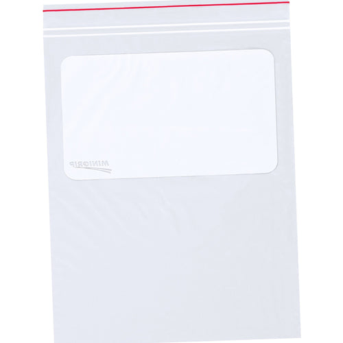 2x3 2 Mil Clear Reclosable White Block Poly Bags 1000/Case MG3935