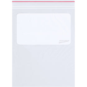 Durable 2x3" 2 mil Minigrip® reclosable poly bags with large white block write-on area–eliminate labeling costs and boost inventory organization. Heavy-duty zipper extends the full width for superior moisture protection. 1000-count case ships ready to use.