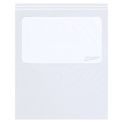 3x4 2 Mil Clear Reclosable White Block Poly Bags 1000/Case MG3940