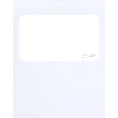 5x8 2 Mil Clear Reclosable White Block Poly Bags 1000/Case MG3960 - alias listing