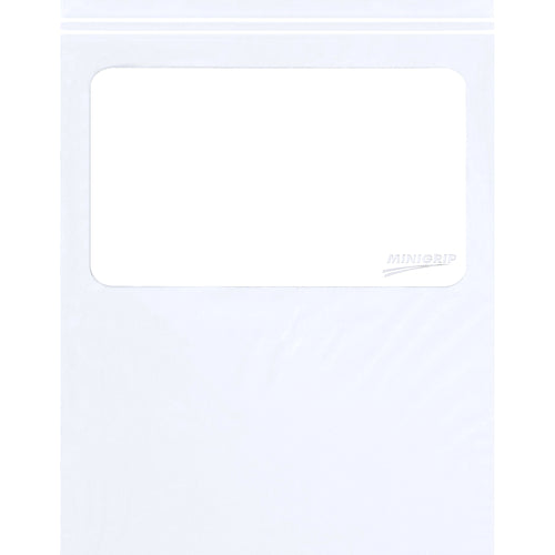 5x8 2 Mil Clear Reclosable White Block Poly Bags 1000/Case MG3960