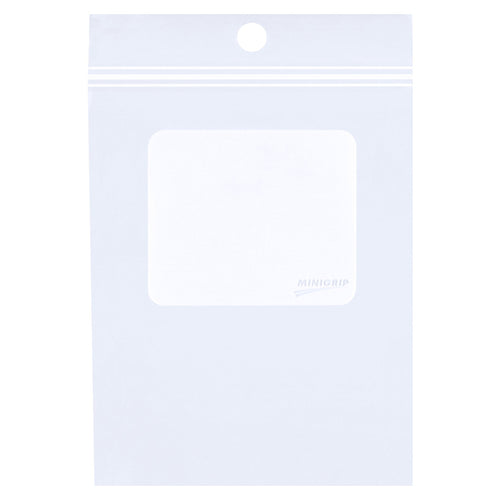 3x5 4 Mil Clear Reclosable Hang Holes White Block Poly Bags 1000/Case MG4011