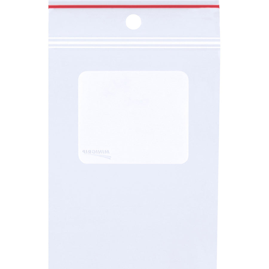 4x6 4 Mil Reclosable Hang Holes White Block Poly Bags 1000/Case MG4015 - alias listing