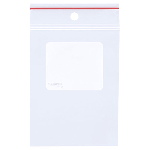 5x8 4 Mil Reclosable Hang Holes White Block Poly Bags 1000/Case MG4020