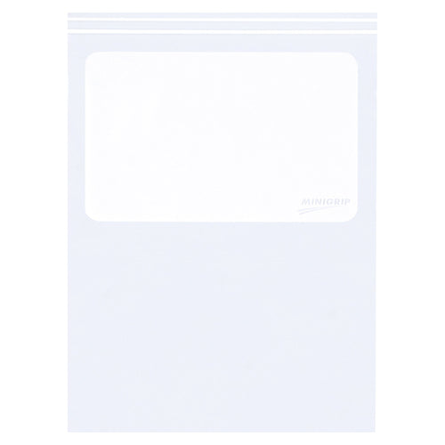 6x9 4 Mil Reclosable Hang Holes White Block Poly Bags 1000/Case MG4025