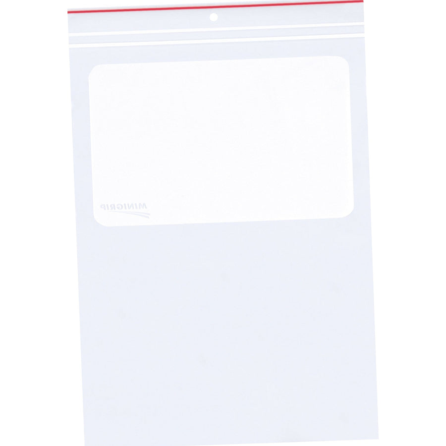 9x12 4 Mil Reclosable Hang Holes White Block Poly Bags 1000/Case MG4035 - alias listing