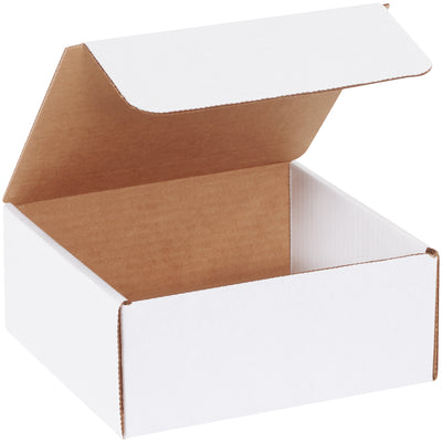 Professional white corrugated literature mailers designed for e-commerce brands shipping catalogs, brochures, and promotional materials. Pre-sized 7.5 x 7 x 3.25" dimensions eliminate custom carton costs, while ECT-32-B corrugated construction resists crush damage. Self-sealing fold-and-tuck tabs deliver secure closure with zero assembly supplies required‚sold in bundles of 50.