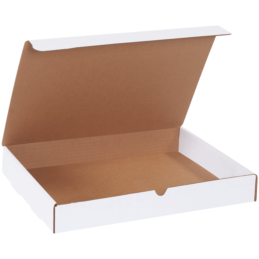 Ship marketing materials and literature with professional impact using these white corrugated mailers. Featuring ECT-32-B crush-resistant construction and self-sealing tabs for secure closure, this 50-pack delivers reliable protection without custom costs. Quick fold-and-tuck assembly requires no additional supplies.
