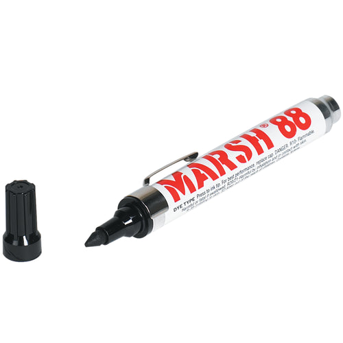 The best-selling disposable valve marker from Marsh¬Æ delivers bold, fast-drying, waterproof marks on corrugated, wood, and porous surfaces. Dye-type pigmented ink ensures durability and visibility in warehouse and shipping room environments. Sold as a case of 12 markers for cost-effective team coverage.