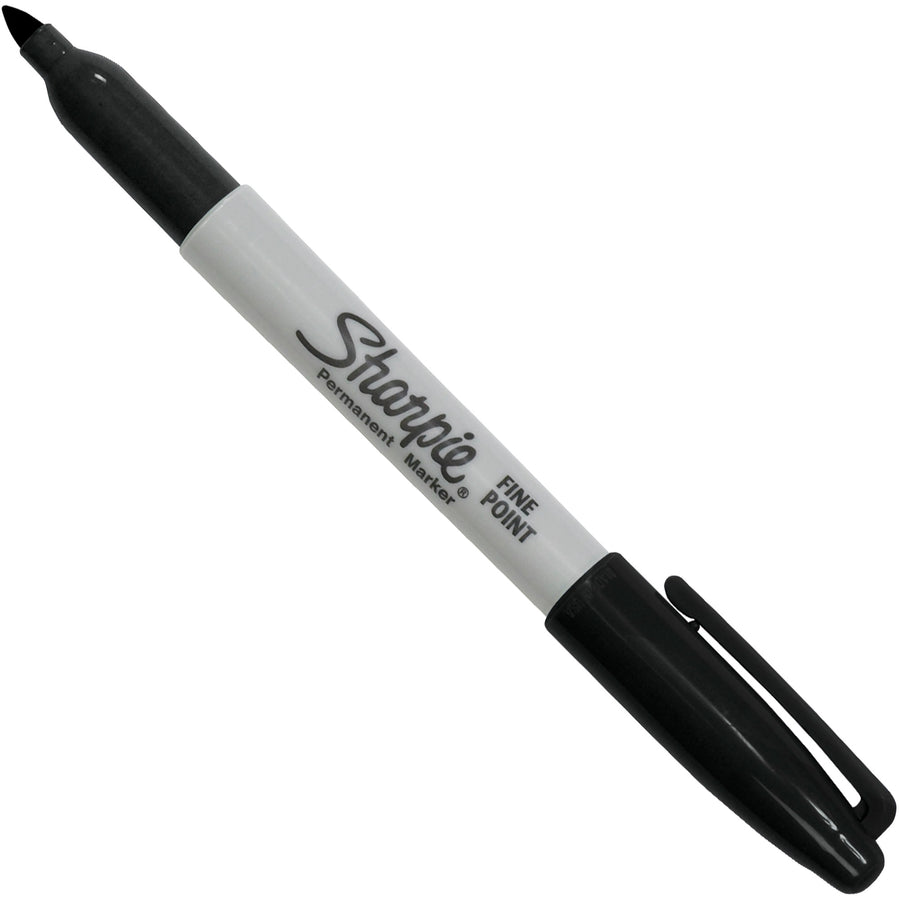 Professional-grade black permanent markers with fade and water-resistant alcohol-based ink‚ideal for shipping rooms, warehouses, and industrial labeling. Each case includes 12 long-lasting fine point markers that deliver quick-drying, non-toxic performance on multiple surfaces including labels and packaging.