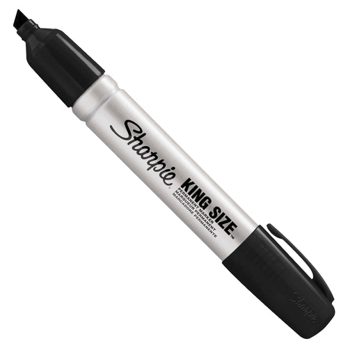Industrial-strength black permanent markers designed for warehouse and shipping room operations. Water-resistant ink marks corrugated, wood, metal, foil, plastic, and leather‚even on wet and oily surfaces. Sold as a case of 12 for efficient bulk ordering.