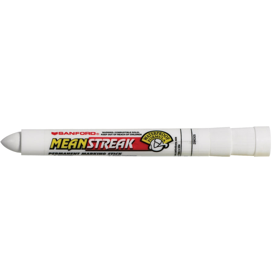 Mean Streak® white permanent markers deliver opaque, waterproof marking on wet and oily industrial surfaces–perfect for warehouse and shipping room labeling. Quick-drying, smearproof ink resists fading on concrete, glass, metal, and non-porous materials. Case of 12 markers provides durable, cost-effective warehouse supplies for high-volume operations.