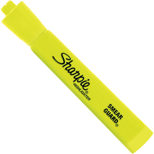 AP Certified non-toxic fluorescent yellow Sharpie Accent¬Æ highlighters with quick-drying, smear-resistant ink that won't bleed through shipping documents. Chisel tip design provides smooth highlighting on both wide and narrow text. Sold as a case of 12 for warehouse and shipping room efficiency.