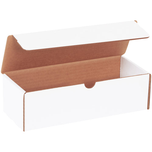 10x4x3 White Literature Mailers, ECT-32-B Corrugated, 50-Count Bundle