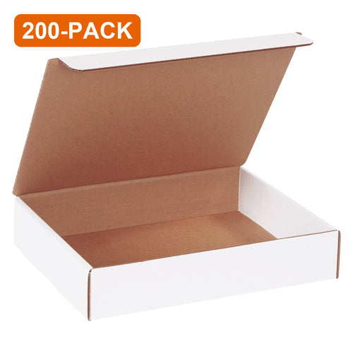 10.25x8.25x2 White Corrugated Literature Mailers, 200-Pack (4 Bundles of 50)