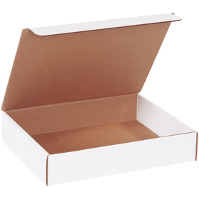 10.25x8.25x2 White Corrugated Literature Mailers - 50 Pack