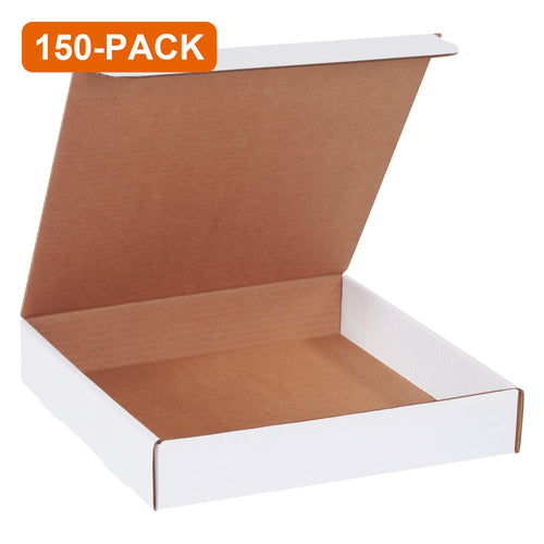 11 x 11 x 2 Inch White Corrugated Literature Mailer Boxes, 150-Pack (3 Bundles of 50)
