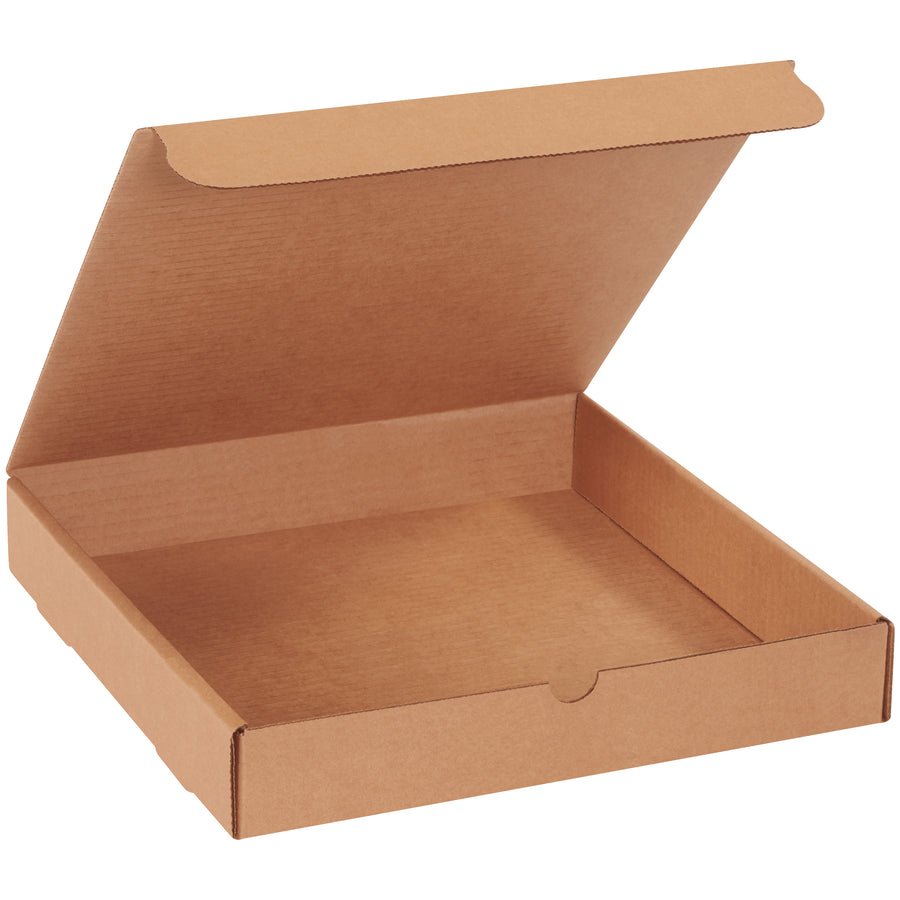 Professional 12" x 12" x 2" kraft corrugated literature mailers built from durable ECT-32B material for maximum crush resistance. Self-sealing fold-and-tuck design assembles in seconds without tape, glue, or staples. Sold as a bundle of 50‚the cost-effective alternative to custom boxes for e-commerce brands shipping documents, catalogs, and marketing materials.