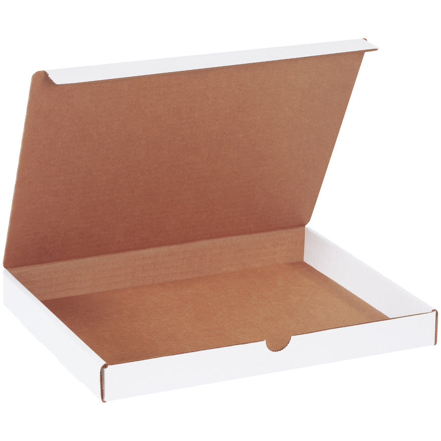 Economical white corrugated literature mailers with self-sealing tabs for professional presentation without custom carton costs. ECT-32-B construction resists crushing and punctures. Fast assembly‚no additional supplies needed. Bulk 50-pack.