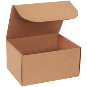 Ship documents and literature with professional protection using these 12 1/8x9 1/4x6 1/2" self-seal kraft mailers. Manufactured from durable ECT-32-B corrugated cardboard, they assemble in seconds without tape, glue, or staples. Sold as a bundle of 50 boxes‚the cost-effective alternative to custom cartons.