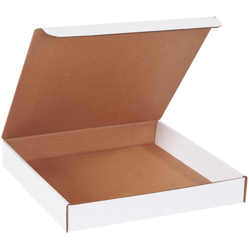 Professional 13x13x2 white corrugated literature mailers designed for e-commerce brands who ship catalogs, brochures, and promotional materials. Strong ECT-32-B corrugated construction with secure fold-and-tuck tabs requires zero additional supplies‚just assemble and ship. Sold in convenient 50-pack bundles for reliable, cost-effective mailouts.