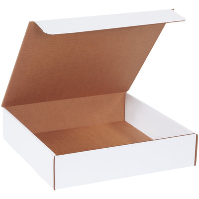 Ship catalogs, brochures, and marketing materials in professional style with these 13x13x3 white literature mailers. ECT-32-B corrugated construction delivers crush resistance and reliable protection. Quick fold-and-tuck assembly with secure self-sealing tabs‚no tape or additional supplies required. Sold in bundles of 50.