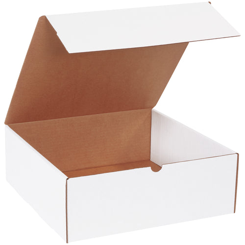 Ship marketing materials and promotional content with professional white corrugated mailers that require zero assembly supplies. These 14x14x5 literature mailers feature ECT-32-B crush-resistant construction with self-sealing tabs for secure closure. Sold in bundles of 50–the cost-effective alternative to custom cartons.