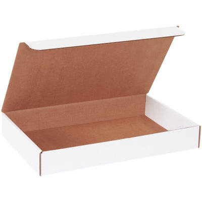 Professional-grade white corrugated literature mailers featuring self-sealing tabs that fit snugly for secure closure every time. Strong ECT-32-B construction protects contents during shipping. Pre-sized 14 1/8 x 8 3/4 x 2 dimensions eliminate custom carton costs‚sold as a convenient 50-pack bundle with quick fold-and-tuck assembly.