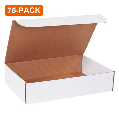 17.25x11.25x4 White Corrugated Literature Mailers, 75-Pack (3 Bundles of 25)