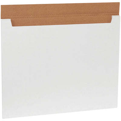 Professional-grade 28x22x1/4" white corrugated fold-over mailers built from rigid ECT-32-B material for maximum puncture resistance. Self-sealing flaps eliminate tape dependency‚simply fold and seal for oversized artwork, portfolios, and documents. Sold as a bundle of 20 mailers.