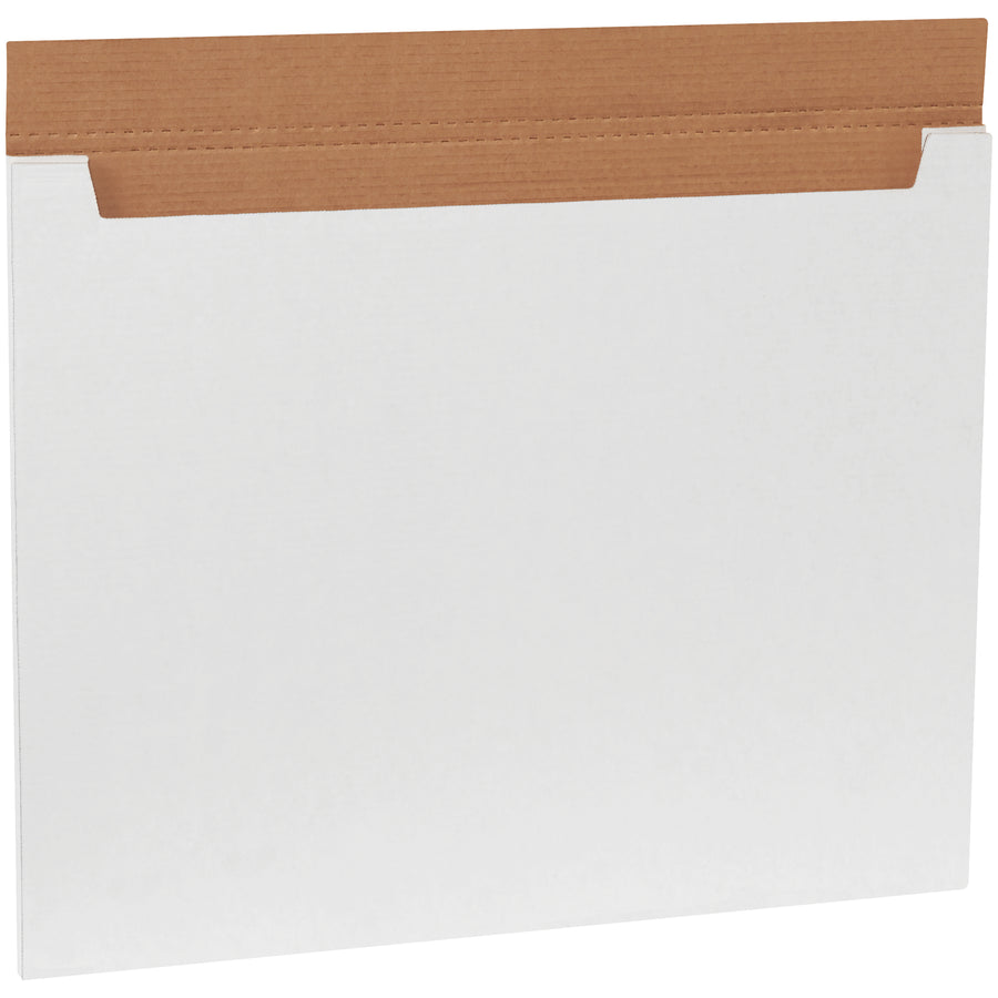 Professional-grade 28x22x1/4" white corrugated fold-over mailers built from rigid ECT-32-B material for maximum puncture resistance. Self-sealing flaps eliminate tape dependency‚simply fold and seal for oversized artwork, portfolios, and documents. Sold as a bundle of 20 mailers.