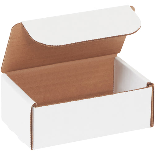 Perfect-fit 5x3x2 white literature mailers eliminate custom carton costs while maintaining professional presentation. Strong ECT-32-B corrugated construction with self-locking tabs ensures secure closure–no additional supplies required. Sold as a convenient bundle of 50.