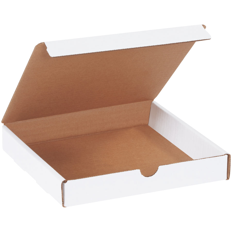 Ship professional literature and branded materials with confidence using these 8x8x1.25" white corrugated mailers. ECT-32-B crush-resistant construction ensures your contents arrive pristine, with no additional supplies needed–just fold, tuck, and send. Pack of 50 ready-to-use boxes.