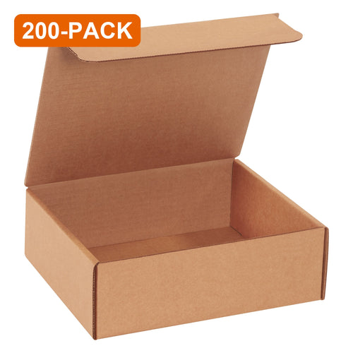 9x7.5x3 Kraft Self-Seal Corrugated Literature Mailers, 200-Pack (4 Bundles of 50)
