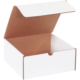 Ready-to-use white corrugated literature mailers sized perfectly at 9" x 9" x 4" for professional product shipments and promotional materials. Built with durable ECT-32-B corrugated construction and snug-fitting self-seal tabs that require no additional supplies. Ships as a cost-effective 50-pack bundle ideal for e-commerce brands.