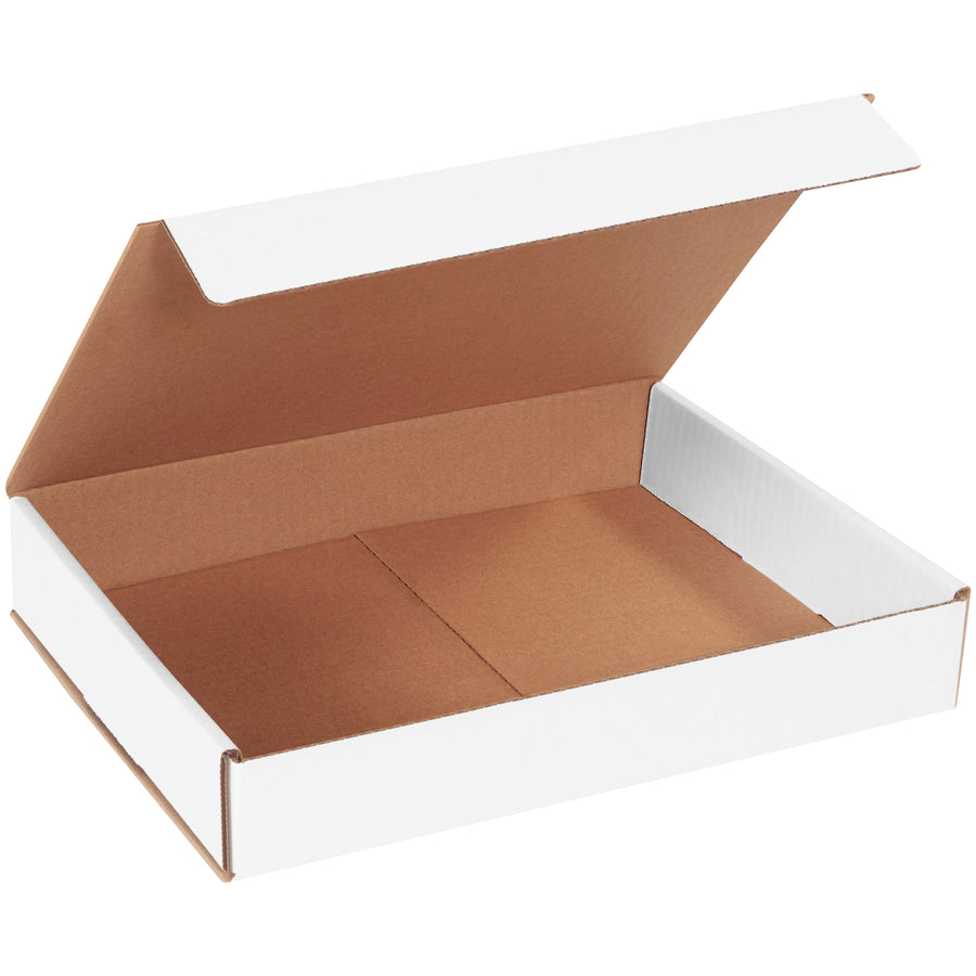 ECT-32-B white corrugated mailers engineered for small item shipping with double-wall crush resistance. One-piece fold-and-tuck design eliminates tape, glue, and staples‚assembly takes seconds. 50-pack bundle maximizes cost savings per unit.